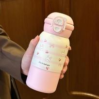 My Melody nerūdijančio plieno termosinis vandens buteliukas (Piltuvėlis ir šiaudelis) 480 ml one size rožinė