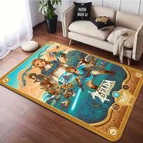 Z-Zeldos Hyrule žaidimo įkvėptas kilimas svetainei, sofos dekorui, miegamojo minkštas grindų kilimėlis, balkono poilsio zonos neslystantis kilimas, dovana 50X80CM