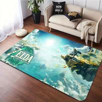 Z-Zeldos Hyrule žaidimo įkvėptas kilimas svetainei, sofos dekorui, miegamojo minkštas grindų kilimėlis, balkono poilsio zonos neslystantis kilimas, dovana 80*120cm