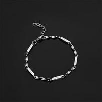 Mobius Necklace for Men Trendy Brand Versatile Titanium Steel Chain Men's Non-Fading Decorative Hip-Hop Clavicle Chain High Street Starry Mobius Bracelet17C black
