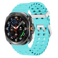 Marine Band For Samsung Galaxy Watch 7 ultra 47mm Sport silicone Bracelet Strap Galaxy Watch ultra Strap 47 luminous Accessories Watch 7 ultra 47mm blue