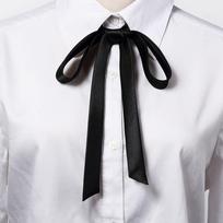 Vintage satino peteliškė Elegantiška juostelė Naujas prašmatnus kaklaraištis juoda