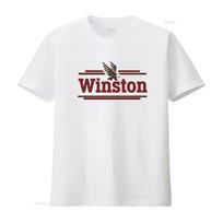Vintage 1990s Winston Select Cigarettes Promotional Pocket T shirt Summer 92 Design Eagle Logo  vintage Washed Casual homme L brown