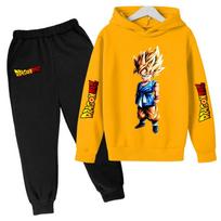 2026 m. gatvės kostiumas Goku mados mergaitėms berniukams skirti anime Dragon Ball Z žiemos vaikiški drabužiai Kawaii šilti dydžiai 100–160 viršūnės žavingai šilti 140 orange