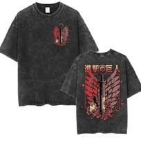 Attack on Titan Armored Titan  Yoroi no Kyojin  Vintage Washed Oversized T-Shirt | Unisex Anime Streetwear Tee M