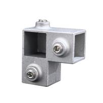 Daugiafunkcinis 20x20mm kvadratinio vamzdžio adapterio jungties priedas Aliuminio lydinio 3 krypčių alkūnės vamzdžio jungtis Lengva montuoti