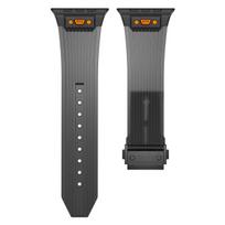 Minkšta sportinė guminė apyrankė Apple Watch Ultra 3 2 49mm serijai 11 10 46mm Dirželis Iwatch 9 8 7 6 5 4 SE 3 44mm 45mm Apyrankė 44mm 45mm 46mm gray