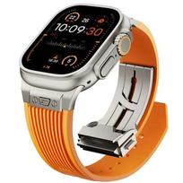 Minkšta sportinė guminė apyrankė Apple Watch Ultra 3 2 49mm serijai 11 10 46mm Dirželis Iwatch 9 8 7 6 5 4 SE 3 44mm 45mm Apyrankė for ultra 3 49mm black