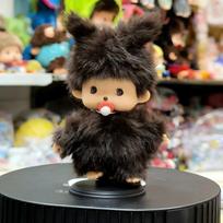 Monchhichi Raktų pakabukas Pendent Pliaušas Žavinga Animacinio filmo lėlė Kuprinės papuošalai Mengqiqi Krepšio pakabukai Pliaušinis beždžionės Raktų pakabukas Gimtadienio dovana black