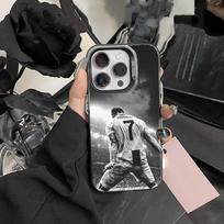 Žaidėjo H-Ronaldo C-CR7 Telefono dėklas IPhone 16 17 15 14 12 13 Pro Max Juodos spalvos Smūgiams atsparus dangtelis 26 iPhone17promax