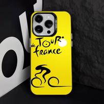 T-Tour De France B-Dviračio telefono dėklas, skirtas iPhone 17,16,15,14,13,12,11,Pro,XS,Max,Plus,Mini,SE4,E IMD Matinis juodas iPhone14PRO