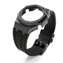 GMA-S2100 Modifikacijų Rinkinys Casio GMA-S2100 Laikrodžiui Nerūdijančio Plieno Metalinis Korpusas Rėmelis Guminis Dirželis Su GMA-S2100 Atnaujinimo Aksesuarais GMA-S2100 black