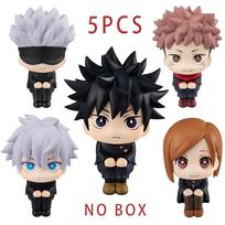7-9cm Anime Jujutsu Kaisen Figūrėlė Itadori Yuji Gojo Satori Fushiguro Megumi Kugisaki Mielas Ir Žavus Žaislinis Automobilio Dekoravimas PVC Modelis Dovana black