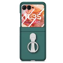 Solid Color Spray Oil PC Phone Case for Motorola Razr 60 Ultra 50 40Ultra 50Ultra Moto Razr60 Ring Bracket Back Cover XL004 Motorola Razr 50 Ultra brown