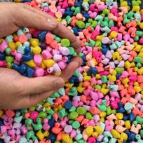200/100 vnt. Mini derviniai ančiukai Mini blizgučiai Ančiukai Spalvingos Mažytės Plastikinės Miniatiūrinės Ančiukų Figūrėlės Pasakų Sodui Samanų Peizažo Dekoravimui 100pc