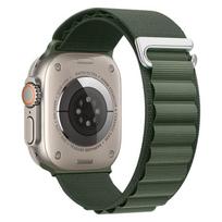 Alpinis kilpos dirželis Apple Watch Ultra 2 juosta 49mm 44mm 40mm 45mm 41mm 46mm 45 mm apyrankė correa iWatch series 9 8 7 6 3 se 10 S10-46 42 44 45 49mm žalia
