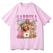 Sabrina Carpenter Short n' Sweet Album T Shirt Unisex/Women Clothing Harajuku Vintage Unisex Cotton Graphic T Shirts Kawaii Clothes S white