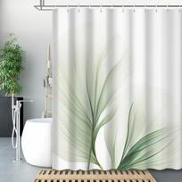 Elegantiška žalio bambuko lapų vandeniui atspari dušo užuolaida – puikiai tinka suteikti gaivumo ir natūralumo jūsų vonios dekorui W90H165(CM)-1 Pcs gray