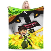 Ben 10 Omnitrix Flanelinis pledas Žieminis Minkštas Šiltas Mėtomasis pledas Vaikams Suaugusiems Lauko raštas Patalynė Sofos lovos užvalkalas 75x90cm