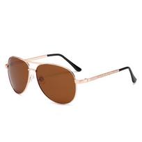 Polarized Sunglasses Men'S Metal Double Beam Toad Glasses Running Rivers And Lakes Sunglasses Driving Fishing Looking Floating Glasses beige