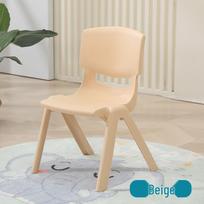 Storas vaikiškas kėdutė su atlošu - Neslystantis plastikinis taburetė darželiui ir namų valgomajam Thickened, Seat Height 35cm (Elementary School) smėlis