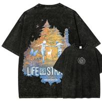 Hot Anime Life Is Strange Anime Lover Washed shirt Year round clothing NewModel personality Clothes Plus Size Unisex Breathable 2XL gray