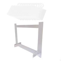 Nail Art Display Board, polish Exercises with 10Pcs Hanging hook Stand white