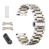 Nerūdijančio plieno laikrodžio dirželis su greito atsegimo mechanizmu 12mm-24mm Universalūs metaliniai keičiami laikrodžio dirželiai Išmaniojo laikrodžio apyrankės Grandinėlės Tiesūs 20mm white