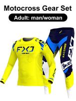 motokroso įrangos komplektas Enduro cross Džersis Kelnės Rinkiniai Lenktynininko įrangos komplektas Visureigių Vyriški Rinkiniai Moteriški kalnų Downhill Motociklo MX L-34 yellow