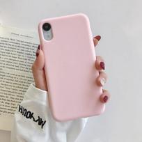 Originalus skysto silikono telefono dėklas, skirtas iphone X XR XS X S Max, atsparus smūgiams apsauginis dėklas iPhone XS šviesiai rausvos spalvos
