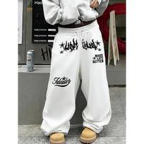 Cool Pattern Printed Multifunctional Drawstring Loose Casual Sports Pants Autumn and Winter Men's Outdoor Home Casual Pants XL balta