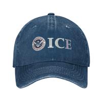 ICE Imigracijos Laisvalaikio Beisbolo Kepuraitė Žygiai Žvejyba Trucker Kepuraitė Pavasarinė Kvėpuojanti Poros Moterų Gatvės Stiliaus Beisbolo Kepuraitės One Size gray
