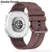 Originalus silikoninis dirželis Samsung Galaxy Watch 9 44mm 40mm Sportui Correa Pulseira Apyrankė Galaxy Watch 9 8 Classic 46mm Juostai Galaxy Watch8 40/44mm &S tirano violetinė spalva