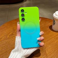 Magnetinis telefono dėklas, skirtas Samsung Galaxy A56 A55 A54 A35 A34 A26 S25 Edge S24 S23 Ultra S22 Plus A16 A15 A06, TPU minkštas dangtelis Galaxy A06 4G green
