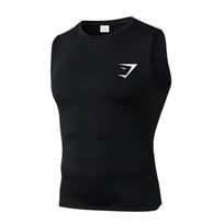 Kvėpuojantis kompresinis Gymshark marškinėlis bėgimui ir krepšiniui M black