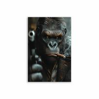 Modernus Gyvūno Gorilos Plakatas Gorilų Gangsteris Rūko Cigarą Sienos Menas Drobės Tapyba Madingi Paveikslai Spaudiniai Namų Kambario Dekoras 70X100CM No Framed