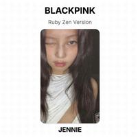 BLACKPINK Ruby Zen versijos oficiali fotokortelė JENNIE gray