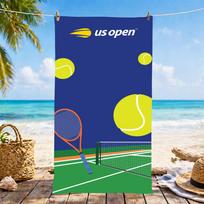 Teniso US Open Rankšluostis Mikropluošto paplūdimio rankšluostis, greitai džiūstantis, be smėlio, itin pluošto, super minkštas. 150X75CMSYJ150