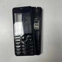 Pilnas korpuso dangtelis Nokia 206 2060 Dual SIM, galinis, su angliškais klavišais mėlyna
