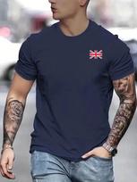 Union Jack Flag TShirt Unisexs Great Britain British Graphic Print Cotton Tee Top L gray