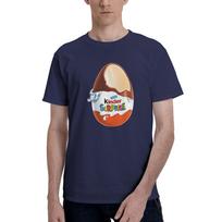 Kinder Surprise Unisex T Shirt Kinder Egg Casual Tee Shirt Short Sleeve Crew Neck Pure Cotton Gift Tops Tshirt L blue