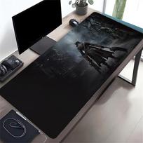 1pc Large Gaming Mouse Pad, UV Reactive Non-Slip Desk Mat, Washable PolyesterDarkness, Warrior, BloodborneComputer Pad with Vibrant Game Mac 40cmx90cm(15.7x35.4inch) gray
