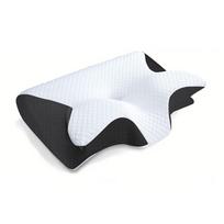 1vnt Memory Foam gimdos kaklelio pagalvė, 2 viename Ergonomiška kontūro ortopedinė pagalvė kaklo skausmui malšinti, kontūrinės atraminės pagalvės, kaklo pagalvė juoda