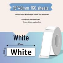 NIMBOT D110/YCN D30/Phomemo A30 Universalus terminio lipdukų popierius White, 15*40mm