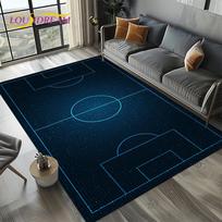 27 Stiliaus Futbolo Laukas Soccer Sportinis Kilimas Kilimas Svetainei Miegamajam Namų Sofos Dekoravimui, Vaikų Zonos Kilimas Neslystantis Grindų Kilimėlis 80cmX120cm
