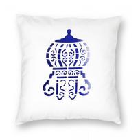 Tunisia Sidi Bou Said Bird Cage Pillowcase Polyester Linen Velvet Printed Zip Decorative Car Cushion Case 30cmx30cm(12x12Inch) white
