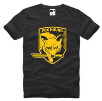 Unisex tee shirt New Metal Gear Solid MGS Fox Hound T Shirt Unisex Tops Fashion Short Sleeve Cotton Tshirt Tee Camisetas Hombre S yellow