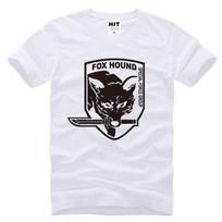 Unisex tee shirt New Metal Gear Solid MGS Fox Hound T Shirt Unisex Tops Fashion Short Sleeve Cotton Tshirt Tee Camisetas Hombre 2XL white