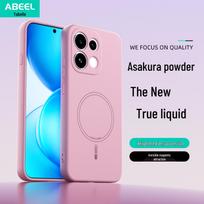 OPPO Reno 16 Pro 5G/16/16F magnetinis skysto silikono minkštas dėklas su pilna apsauga nuo kritimo Reno 15C (Domestic) / Reno 15 (International) rožinė