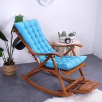 Visų sezonų rotango gulto kėdės pagalvėlė svetainėms Single Seat 53x53cm blue
